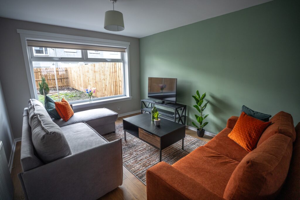 Interior view of Fully furnished short term rental properties in Bargeddie